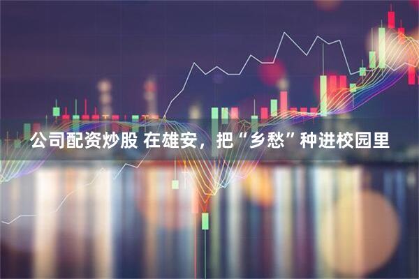 公司配资炒股 在雄安，把“乡愁”种进校园里